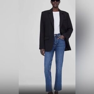 NWT Anine Bing Lara High Rise Ankle Flare - Mid Indigo Wash - Size 30